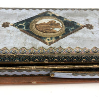 Victorian Papered Box with 19th Century Courting Cards and Authors Game