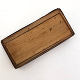 Pressed Birch Bark Antique Snuff Box with Child and Chickens