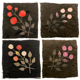 Beautifully Folky Appliqué Quilt Squares with Roses - Sold Individually