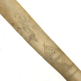 1928 Scrimshawed Caribou Bone Snow Knife