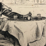 Victorian Era Pen and Ink Punch Magazine Cartoon Drawing