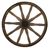 Wooden Wheel with Steel Rim