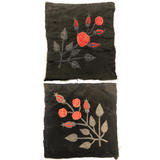 Beautifully Folky Appliqué Quilt Squares with Roses - Sold Individually