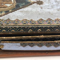 Victorian Papered Box with 19th Century Courting Cards and Authors Game