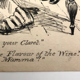 Victorian Era Pen and Ink Punch Magazine Cartoon Drawing