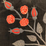 Beautifully Folky Appliqué Quilt Squares with Roses - Sold Individually