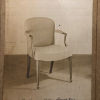 Elegant Dorset Chair, Mounted Photograph with Decorator's Notes