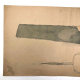 Tilo Alt, Saw and Eye Screw, Childhood Watercolor Drawing, German WW2 Era