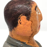 Wonderful Carved, Painted Folk Art Figure with Checkerboard