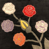 Beautifully Folky Appliqué Quilt Squares with Roses - Sold Individually