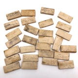 Marvelous Complete Antique Set of Handmade Bone Dominoes, Likely Sailor Made
