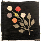 Beautifully Folky Appliqué Quilt Squares with Roses - Sold Individually