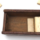 Marvelous Complete Antique Set of Handmade Bone Dominoes, Likely Sailor Made