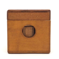 Lovely Mid-Century Puzzle Cube In Blonde Box with Peephole