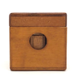 Lovely Mid-Century Puzzle Cube In Blonde Box with Peephole