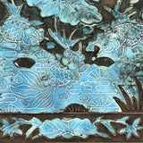 Chinese Blue Enamel on Bronze Cigarette and Match Box Set
