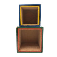 Impossible to Find Set of Four Colorful Vintage Nesting / Stacking Boxes