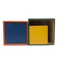 Impossible to Find Set of Four Colorful Vintage Nesting / Stacking Boxes