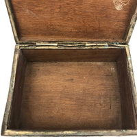 Chinese Blue Enamel on Bronze Cigarette and Match Box Set