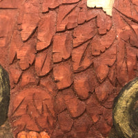 Vintage Relief Carved Folk Art American Eagle Plaque