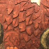 Vintage Relief Carved Folk Art American Eagle Plaque