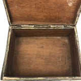 Chinese Blue Enamel on Bronze Cigarette and Match Box Set