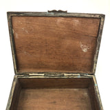 Chinese Blue Enamel on Bronze Cigarette and Match Box Set