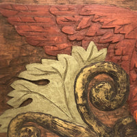 Vintage Relief Carved Folk Art American Eagle Plaque