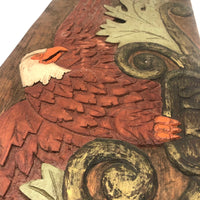 Vintage Relief Carved Folk Art American Eagle Plaque