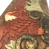 Vintage Relief Carved Folk Art American Eagle Plaque