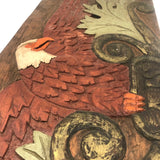 Vintage Relief Carved Folk Art American Eagle Plaque
