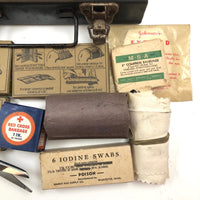C. WW2  Government Issued  First Aid Kit with Near Complete Original Contents