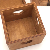 Lovely Mid-Century Puzzle Cube In Blonde Box with Peephole