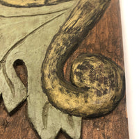 Vintage Relief Carved Folk Art American Eagle Plaque