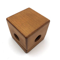 Lovely Mid-Century Puzzle Cube In Blonde Box with Peephole