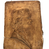 Evocative 1877 Plaster Portrait Mold of Bearded Gentleman