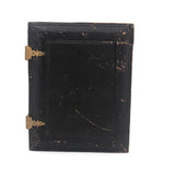 Striking Victorian Tintype of Three Sisters in Original Case with Pinned Hair Wreaths