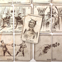 Fantastic Antique Old Maid Playing Card Deck, Presumed British