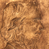 Evocative 1877 Plaster Portrait Mold of Bearded Gentleman