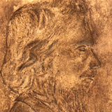 Evocative 1877 Plaster Portrait Mold of Bearded Gentleman