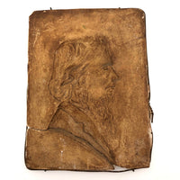 Evocative 1877 Plaster Portrait Mold of Bearded Gentleman