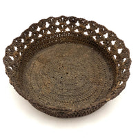 19th Century Sailor Made Macrame Basket with Flared Edge