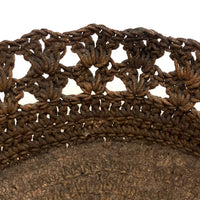 19th Century Sailor Made Macrame Basket with Flared Edge