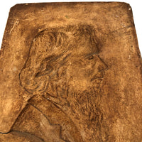 Evocative 1877 Plaster Portrait Mold of Bearded Gentleman