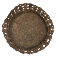 19th Century Sailor Made Macrame Basket with Flared Edge