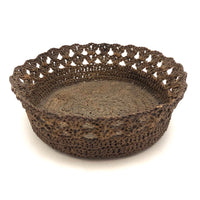 19th Century Sailor Made Macrame Basket with Flared Edge