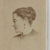 Antique (c. 1860s-70s) Carte de Visite of Hand-drawn Portrait