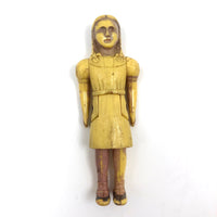 Weird, Wonderful Renwal 1940s Yellow Jointed Dollhouse Girl