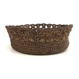 19th Century Sailor Made Macrame Basket with Flared Edge