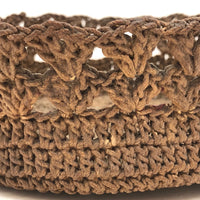 19th Century Sailor Made Macrame Basket with Flared Edge